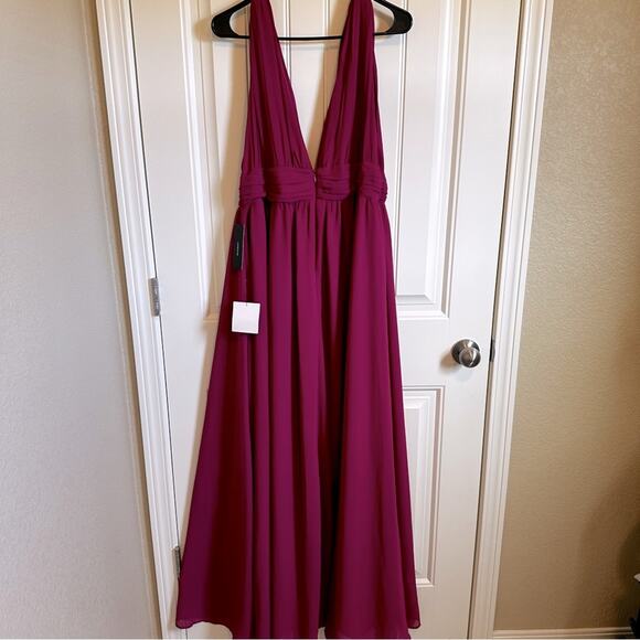Lulus women’s formal dress large NWT pink maxi‎ - Picture 10 of 11